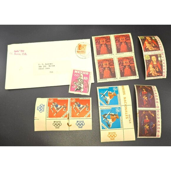 Vintage Mexico & Ecuador Stamps Collection 1968 Olympics Sets LI3050 - Picture 1 of 5